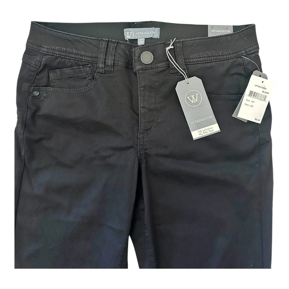 NWT! Wit & Wisdom Black High-Waisted Bootcut Jeans - Picture 6 of 10